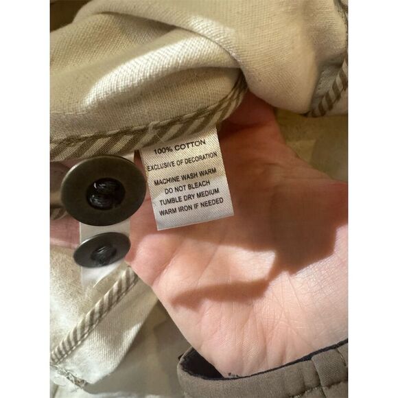 LOFT Structured Cream Blazer Jacket 4 Black Trim Preppy Nautical NWT - Picture 9 of 9